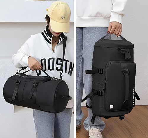Image of NFI essentials Hiking Bag, Travel Shoulder Backpack, Rucksack Duffle Bag with Shoe Compartment & Wet Clothes for Gym, Duffel Bag for Travelling, Camping & Trekking (46x24x24cm)