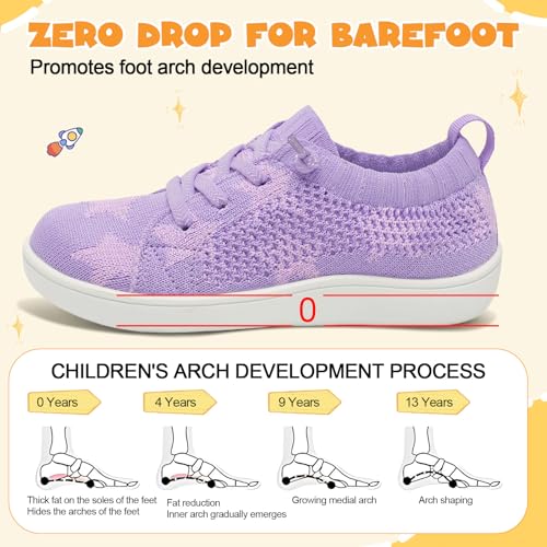 Image of LeIsfIt Toddler Shoes Girls Boys Wide Shoes Kids Zero Drop Minimalist Sneakers Barefoot Slip on Tennis Sneakers
