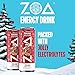 ZOA Zero Sugar Energy Drinks, Dwanta's Holiday Punch - Sugar Free with Electrolytes, Healthy Vitamin C, Amino Acids, Essential B-Vitamins, and Caffeine from Green Tea - 12 Fl Oz (12-Pack)