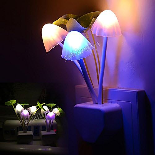 LED Mushroom Night Light Colorful Sensor Bed Wall Lamp Home Romantic New