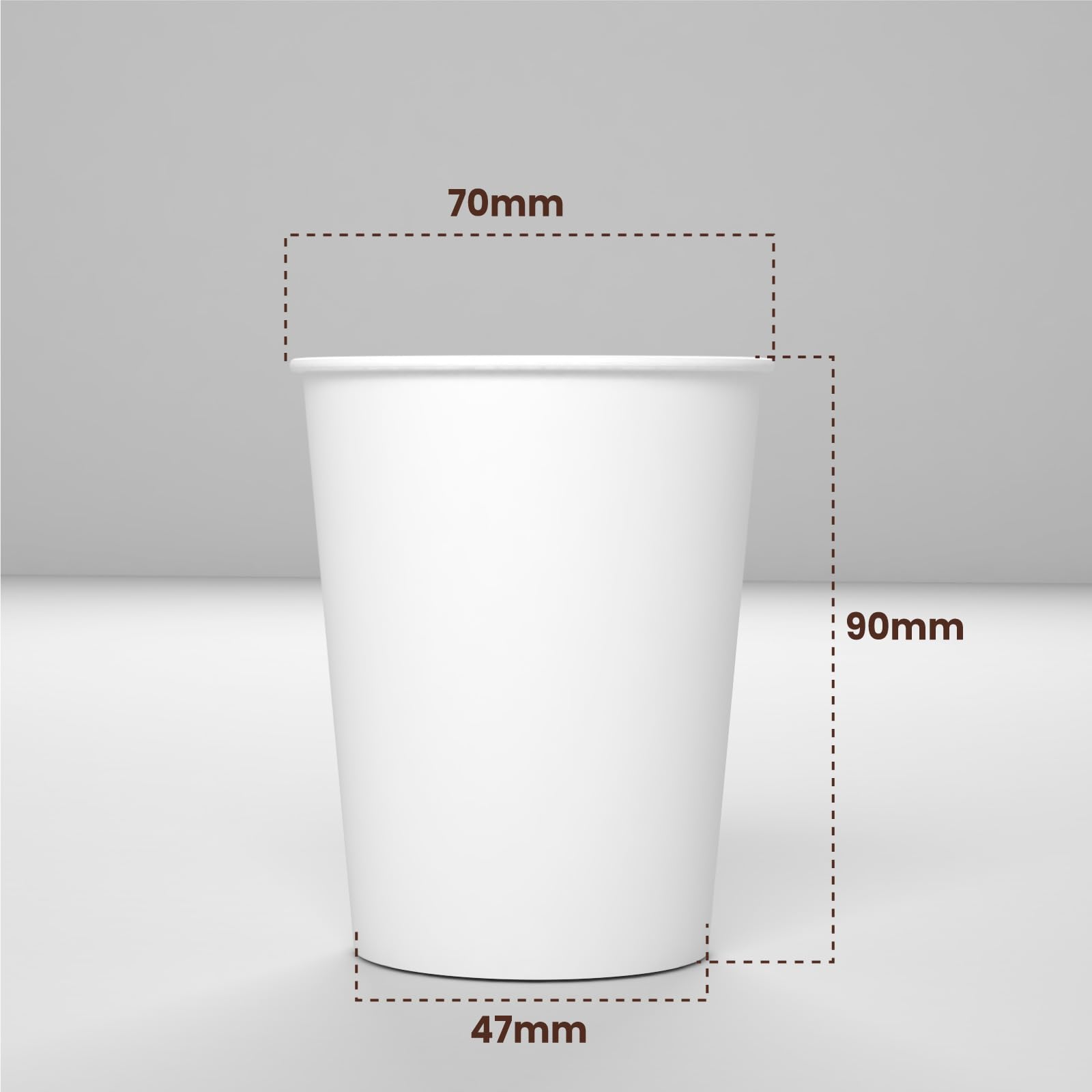 1000 vasos de papel de 200 ml, blancos, desechables, ecológicos, biodegradables, agua | Baciato Caffè Fabricado en Italia. Para llevar bebidas calientes. Producto fabricado y empaquetado en Italia
