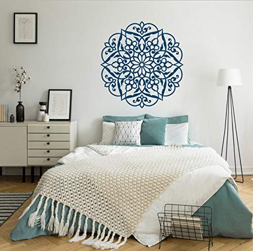 Schwarzer Mandala-Wandaufkleber - 79x79 Cm, Selbstklebend & Rückstandslos Entfernbar