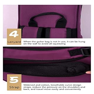 EIFINE Étui de Guitare électrique Tissu Oxford épaississement Sac à Dos étanche Double Sangles étui de Transport pièces… - Les Beatles, Paul McCartney, John Lennon, RIngo Starr, George Harrison EIFINE Étui de Guitare électrique Tissu Oxford épaississement Sac à Dos étanche Double Sangles étui de Transport pièces… – Image 3
