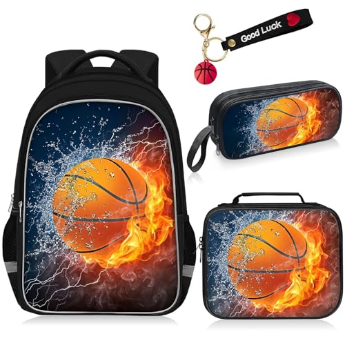 Fitvc Mochila para meninos, mochila para livros do ensino fundamental, Mochila de basquete 04-by