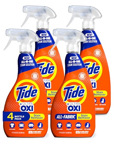 Tide Laundry Stain Remover with Oxi, 22oz, 4 bottles