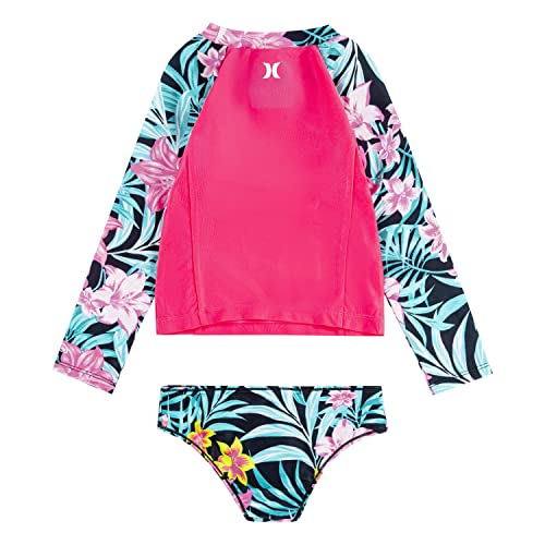 Image of Hurley Girls Long Sleeve Rash Guard Swimsuit