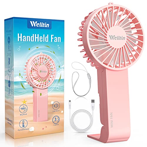 Welltin Handheld Fan, Portable Hand Fan with 3...