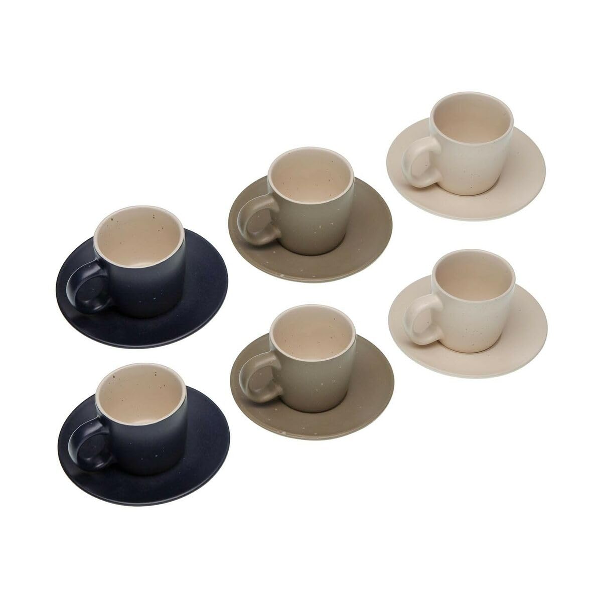 Versa Set Di 6 Tazze Da Tè Con Piatto Tashi Gres - 4