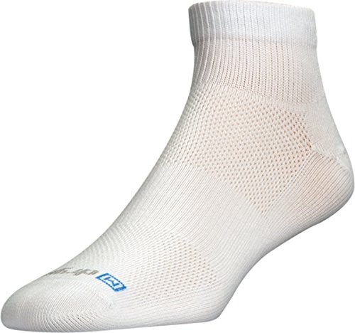 Drymax Run Thin 1/4 Crew Sock - White Large