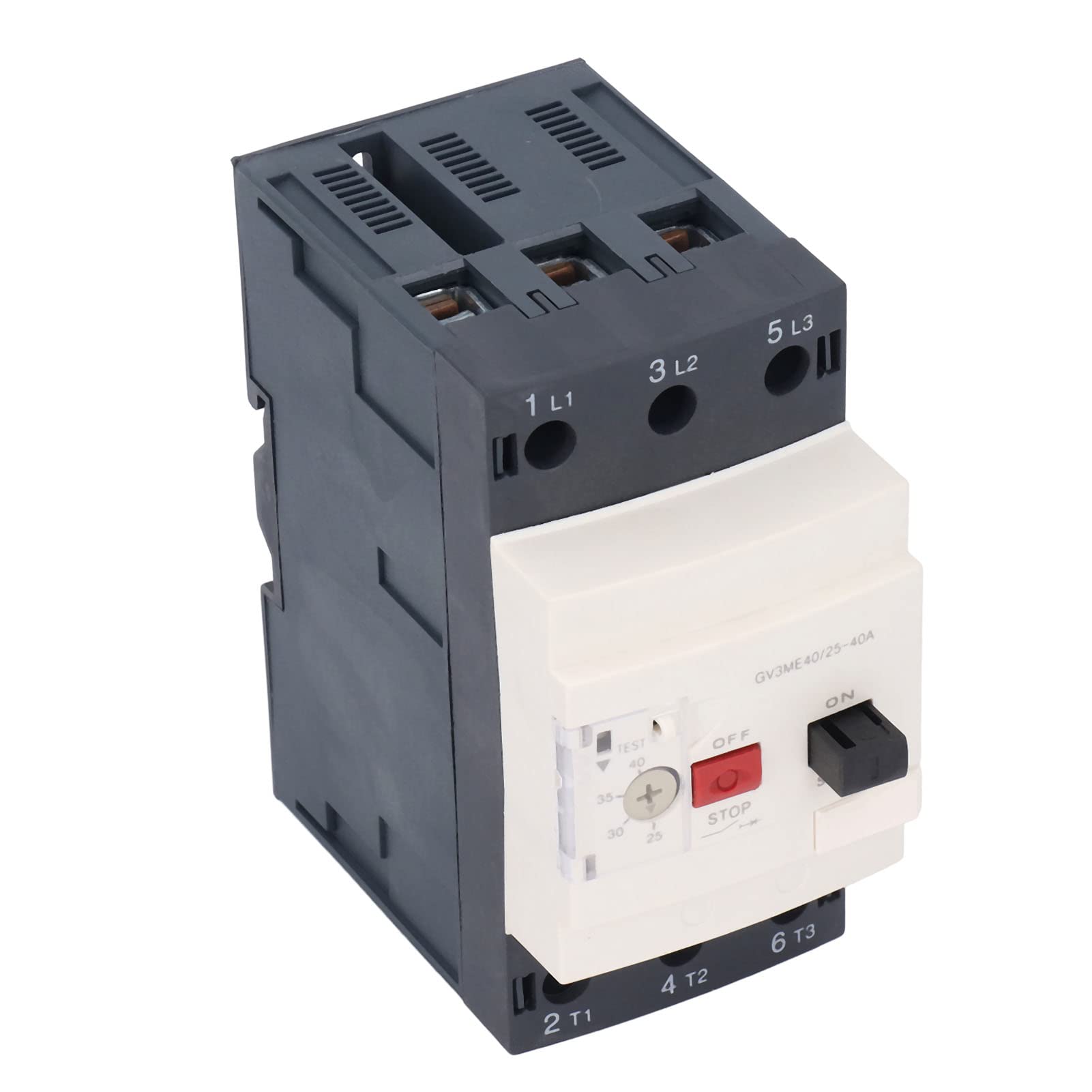 Ausla Disyuntor de Protección del Motor PA66 Pulsador Disyuntor de Motor Magnético Térmico 690 V 25 A 40 A 10000 Ciclos para Equipos Industriales Protección contra Cortocircuitos del