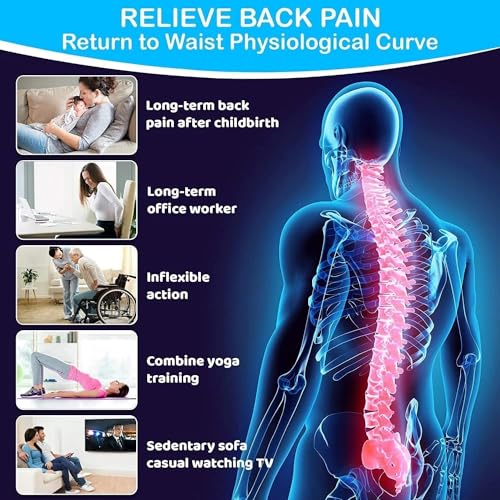 Image of kossto Back Support Stretcher - Spinal Pain Relief & Multi-Level Lumbar Region Support for Lower & Upper Muscle Pain Relief - Manual Massager for Spinal Curve Relaxation | (White)