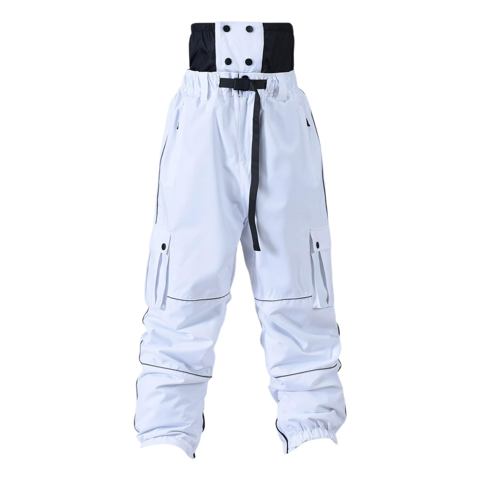 Generico Pantalone Sci Uomo Impermeabili Pantaloni Sci Caldo Baggy Snowboard Pants Tecnici Pantalone Neve Invernali Salopette Trekking