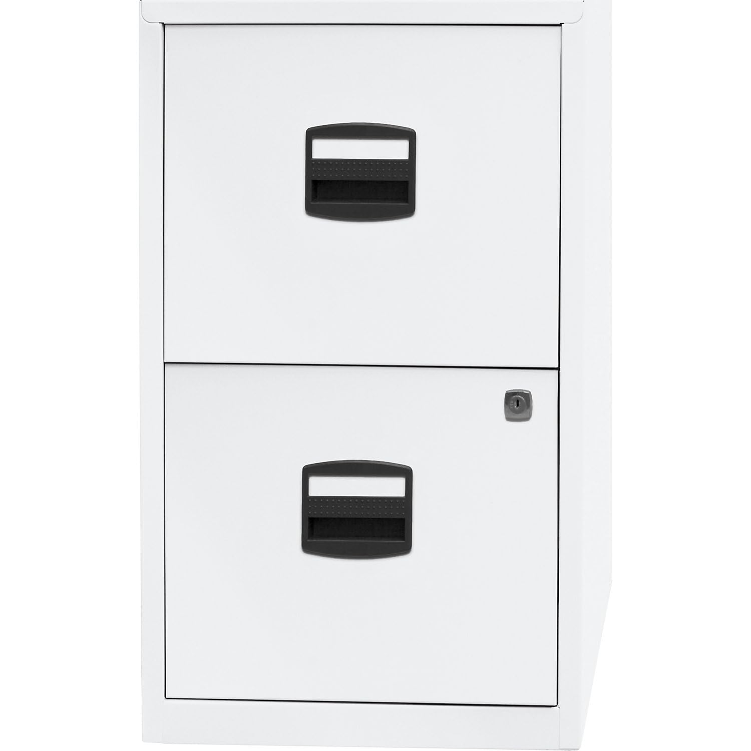 Bisley Home Hängeregistraturschrank PFA, 2 HR-Schubladen, Metall, 696 Verkehrsweiß, 40 x 41.3 x 67.2 cm