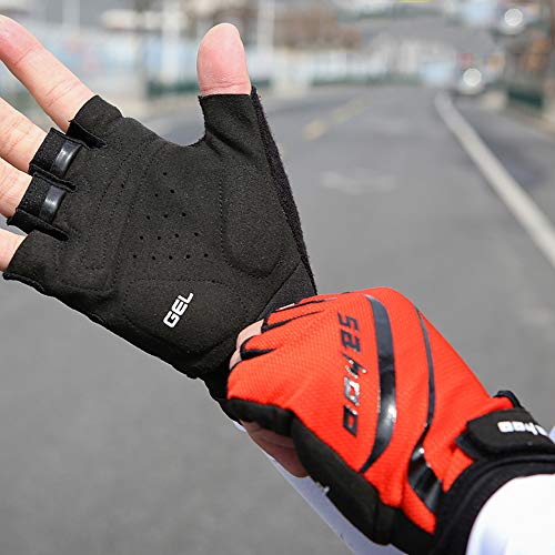 Luvas de ciclismo, Andoer Luvas esportivas para bicicleta MTB com meio dedo para ciclismo Luvas de d