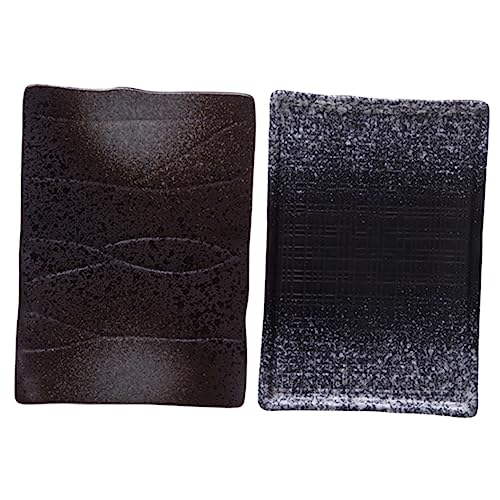 2 placas rectangulares japonesas para sushi miniatura 1