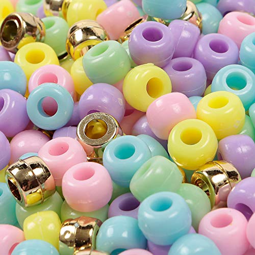 Pony Bead Set Magic Unicorn Mix 200 Beads 9mm x 6mm - Image 2