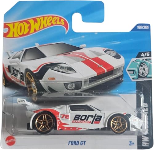 Hot Wheels - Ford GT - HW Modified 4/5 - HYY92 - Short Card - White - Borla - Mattel 2025-1:64