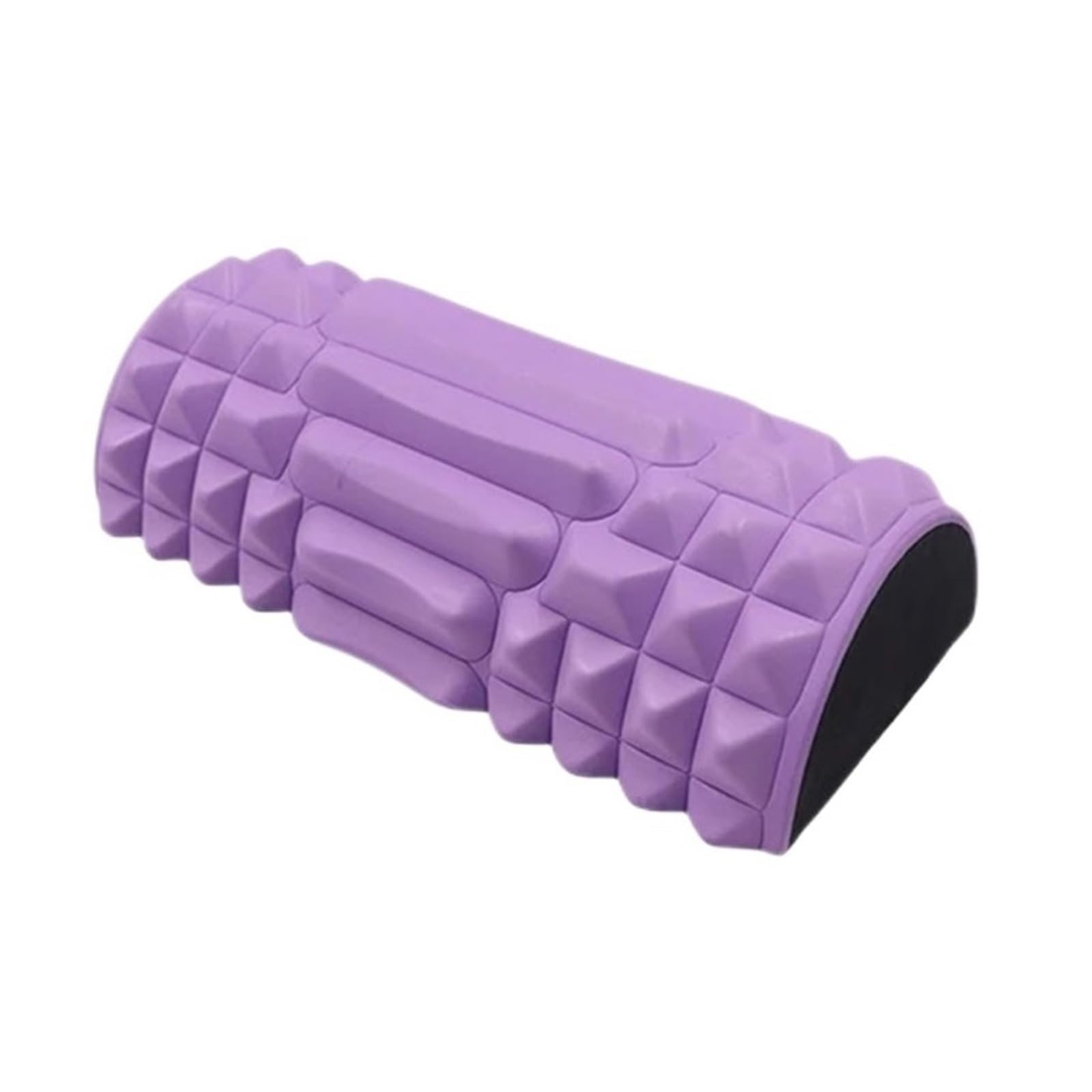 Rodillo de espuma for Yoga, columna masaje EVA, rodillo muscular portátil multifunción, semicircular for culturismo, 2 uds Para Fitness(Purple)