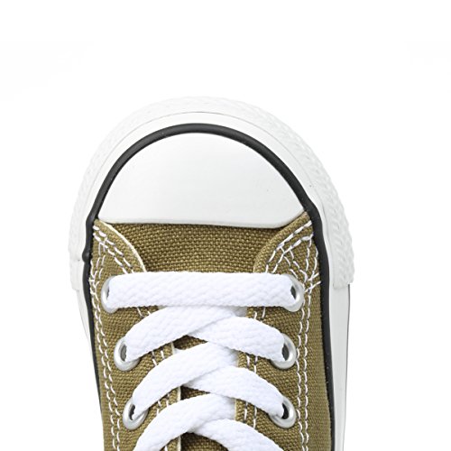 Image of Converse Unisex-Child Chuck Taylor All Star Low Top Kids Sneaker, Olive, 9 Toddler
