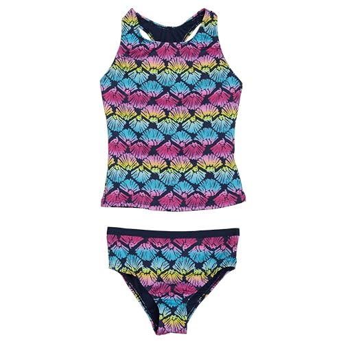 Image of Lands' End Girls' UPF 50+ Swim Bikini Bottom and Racerback Tankini Set