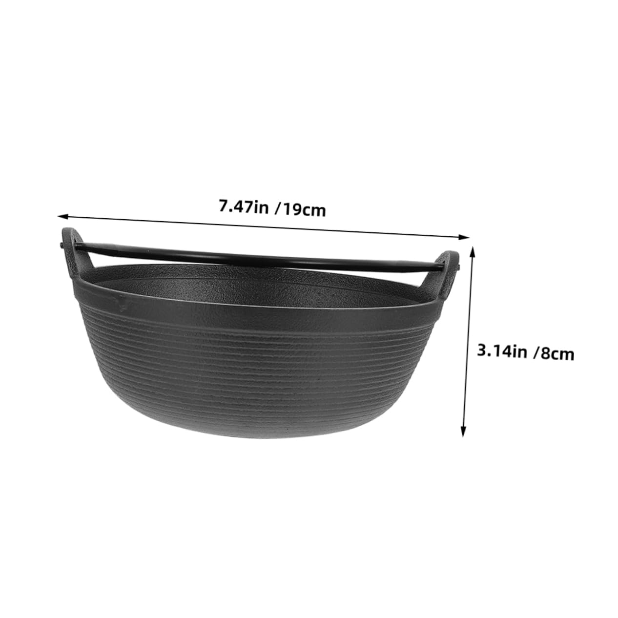 Pentola in Ghisa Per Pentola Da Cucina Distribuzione Uniforme Del Calore Per Stufati e Zuppe Facile Da Pulire e Portare Maniglia