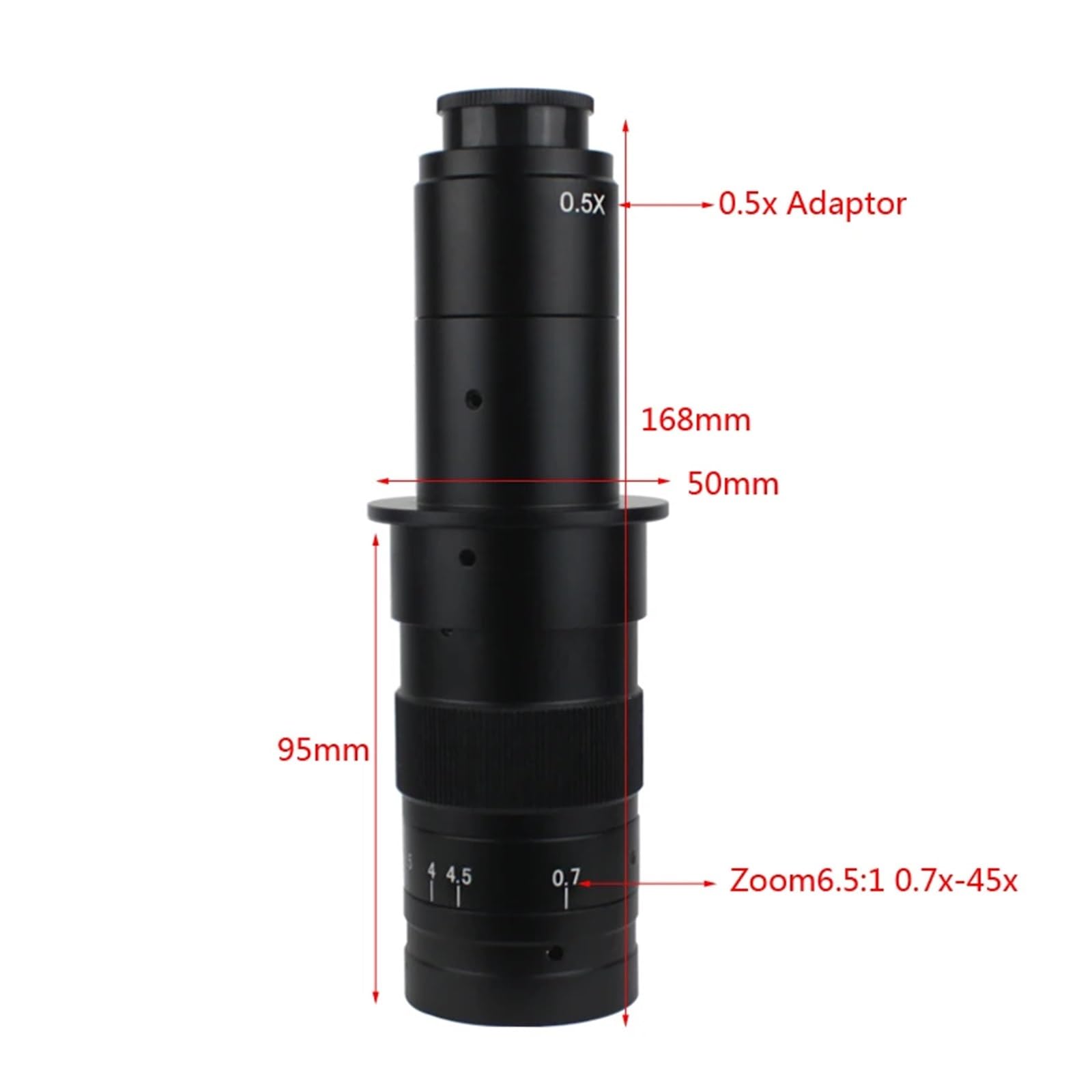 Adjustable Magnification 100X 130X 180X 200X 300X 360X 500X Zoom C Mount Lens For HDM/I VGA USB Industry Video Microscope Camera