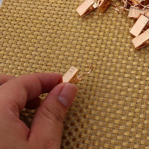 Clips de cortina de hierro dorado antideslizante para baño y ventanas pack de 100 piezas 5