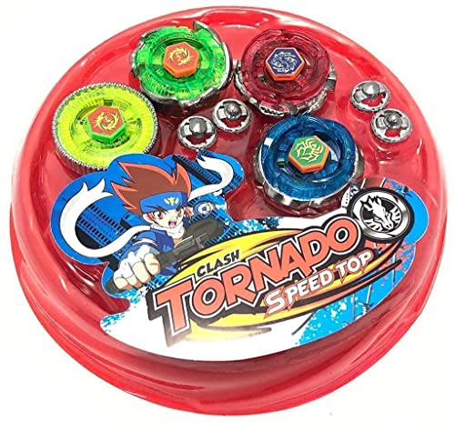 Image of SHAKTISM Metal Fusion Spinning top for Kids Boys and Girls Baby Spinning Toy with Stadium Fighters Fury Battle Indoor Game Super Power King of Top Spinner (King of Top -4 Spinner with Stadium)