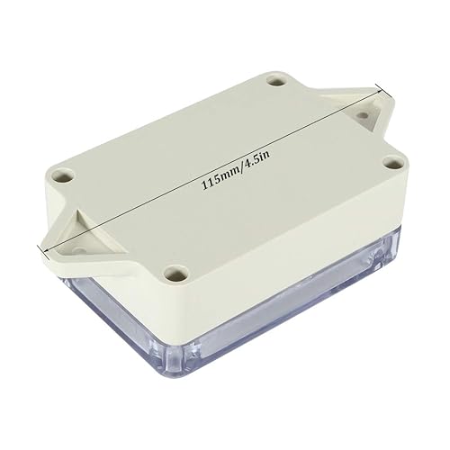 Vista 19 de Caja de conexiones de plástico ABS impermeable a prueba de polvo, recinto universal para proyectos eléctricos con cubierta transparente