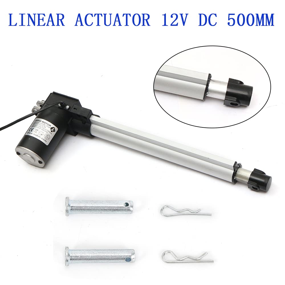 12v DC Elektrische Zylinder Linear, 500 mm Linearantrieb Motor, Linear Actuator Motor für Elektrisches Pflegebett, Operationsbett, Traktionsbett, Massagestuhl