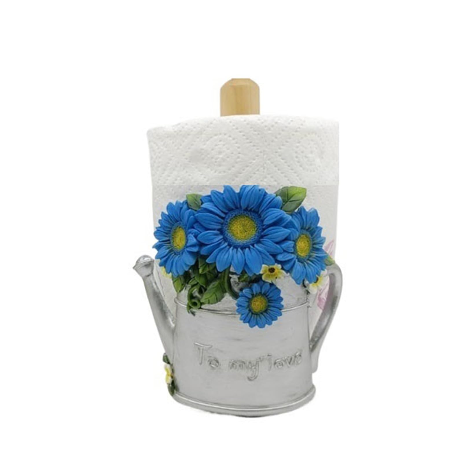 Paper Towel Rack Vintage Kitchen Roll Holder Countertop Paper Towel Stand for and Bathroom Organization Kitchen Accessories(Silver)