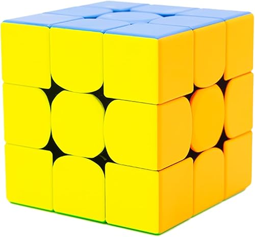 iYallow GAN 356 M LITE - Cubo de velocidad de 3 x 3 pulgadas, sin calcomanías, cubo mágico magnético de 3 x 3, rompecabezas de juguetes clásicos