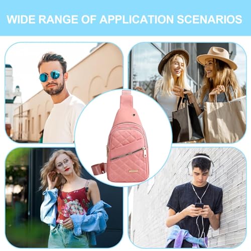 Womens Sling Bag, Casual Pouch Backpack, Adjustable Lightweight Shoulder Pack, Durable Comfortable Fit, Reusable Accessories for Running Walking Hiking Travel Outdoors4