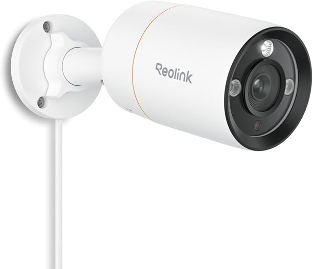 REOLINK 12MP PoE IP Caméra extérieure, Caméras de surveillance des balles 120° FoV, Détection de la personne intelligente/du véhicule/de l'animal, 700lm vision nocturne couleur, deux façons de parler, jusqu'à 256GB microSD Carte, RLC-1212A