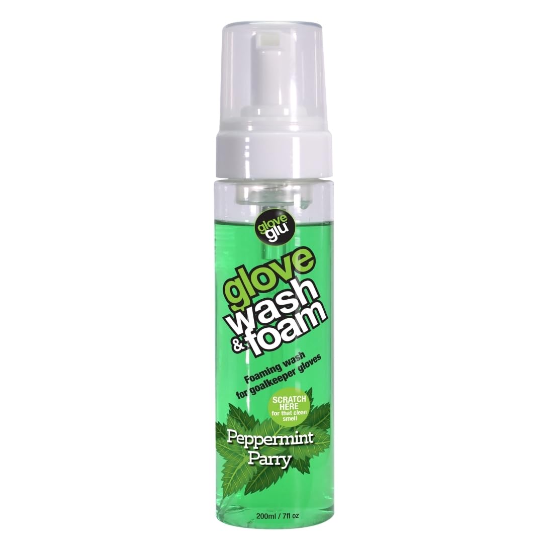 gloveglu Nettoyant et mousse pour gants de gardien de but Menthe poivrée Parfum menthe poivrée 200 ml Nettoyant moussant pour gants de gardien de but