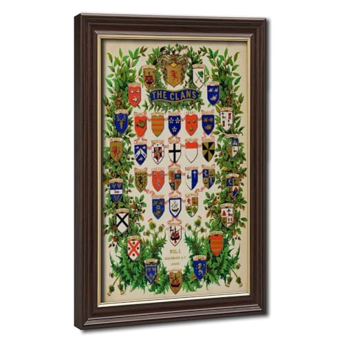 Toile blasons clan écossais Highlander pour sublimer votre salon 40x61 cm
