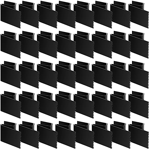 Dunzy 40 Pack Hurricane Window Clips Fit 1/2 Inch Thick Plywood Carbon Steel Hurricane Clips Reusable Storm Window Clips Hurricane Shutter Hardware for Hurricane Window Protection Panels Black