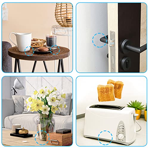 Cuttable Cabinet Door Bumpers, Premium Clear Soft Bumper Pads, Strong Self-Adhesive Furniture Pads Suitable For Many Furniture And Appliances Sound Dampening Buffer Pads (5.9"X 6.3"X 0.08", 2 Pcs) #TOP2