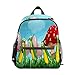 Preshool Mochilas de dibujos animados saltamontes insectos bosque mini mochila escolar para niños y niñas