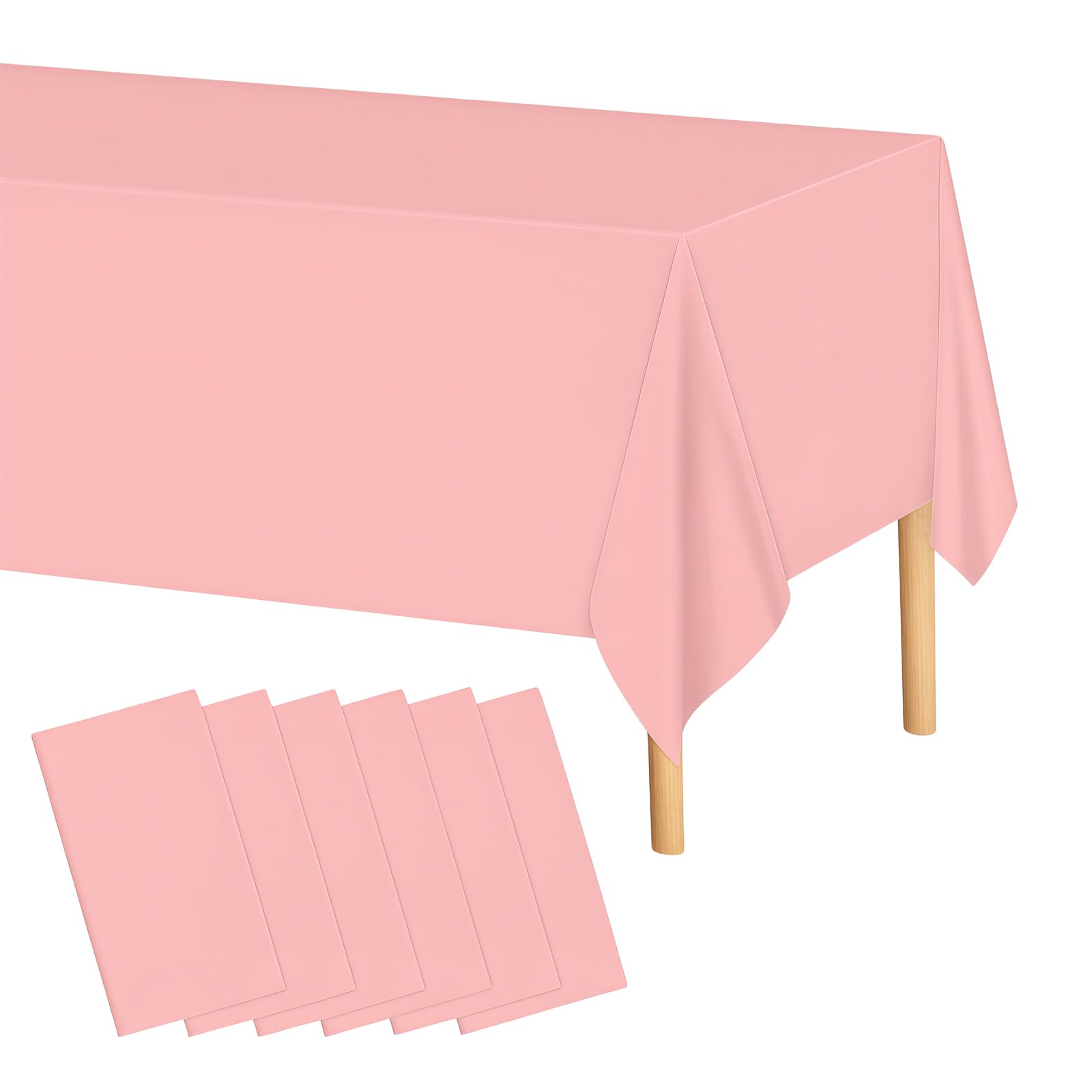 HAGOT 6PCS Plastic Tablecloth Disposable Party Tablecloths Waterproof Table