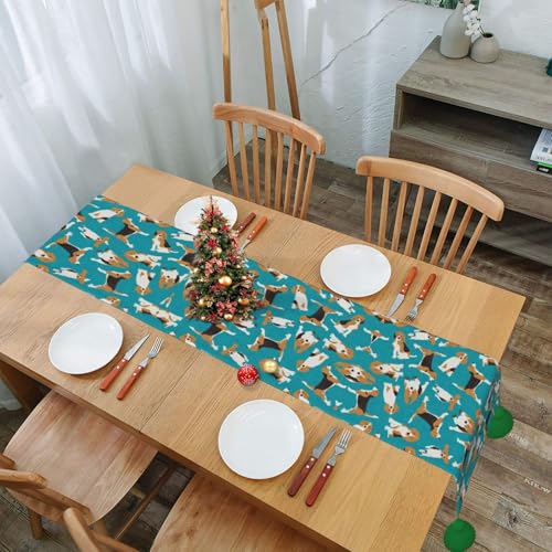 Chemin de table imprimé chiens pour protéger et embellir la table basse du salon - 8