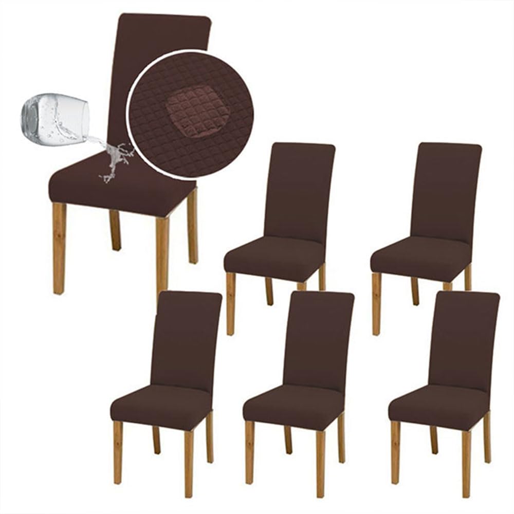 Fundas Elásticas Para Sillas De Comedor - Impermeables, De Jacquard Suave, Lavables, Talla Universal Sin Brazos (verde)