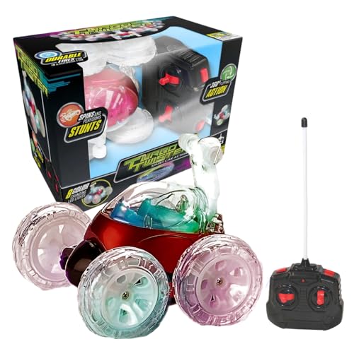 Mindscope Turbo Twisters RED 27 MHz Bright LED Light Up Stunt RC Remote Control Vehicle