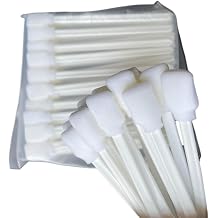 Pack of 50 Foam Head Cleaning Swabs Compatible with DTG Printers Roland Mimaki Mutoh for VersaCAMMWhite Handle Type