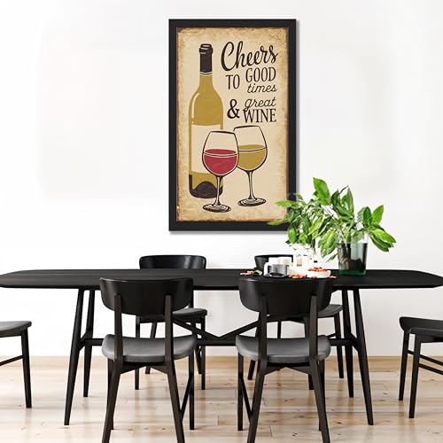 Image of NoWorries Wall art framed painting food posters for cafe decor (Synthetic wood frame) inch300 GSM premium art HD prints inch Wall painting for Home & Kitchen Decor (Pattern illustration)( Set of 1, Framed Painting) (BLACK, ART-8, 10X19INCHES)
