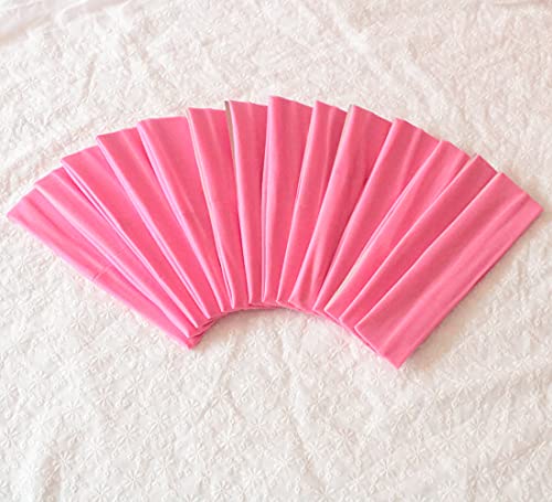 Image of Sport Yoga Headbands,Pack of 14,Fashion Soft Elastic Polyester Sweatband Yoga Stretchy Headband for Women Man Girl (Dark Pink)