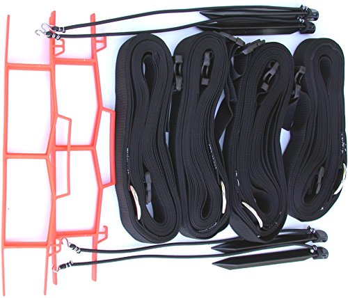 Home Court 2-inch Adjustable 30x60' Full Court Traditional Volleyball Court 19AS (Black)