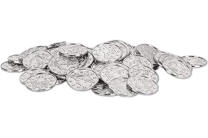 Beistle 100 Silver Embossed Plastic Coins: Your Judas Prop for an Unforgettable Biblical Portrayal