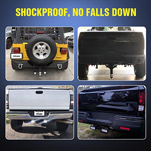 Image of Nilight Tow Hitch Bracket 2 inch Universal Mounting Kit Reverse Road LED Work Light for Truck SUV Trailer RV