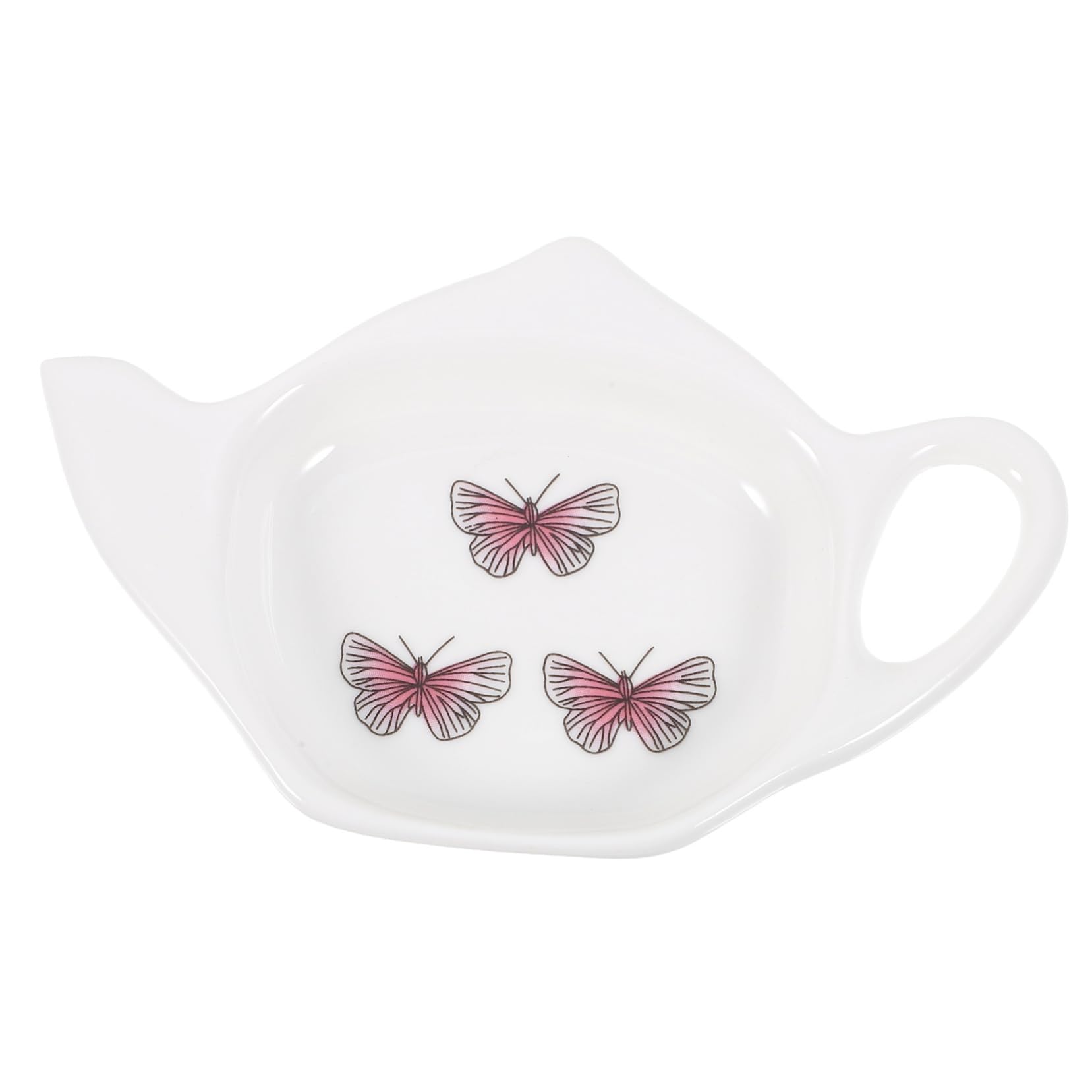 Mikinona Ceramic Teabag Tray Teapot Shape Reusable Teabag Holder for Kitchen Elegant Tea Bag Organizer for Tea Lovers Ceramic Dish for Homes Tearooms